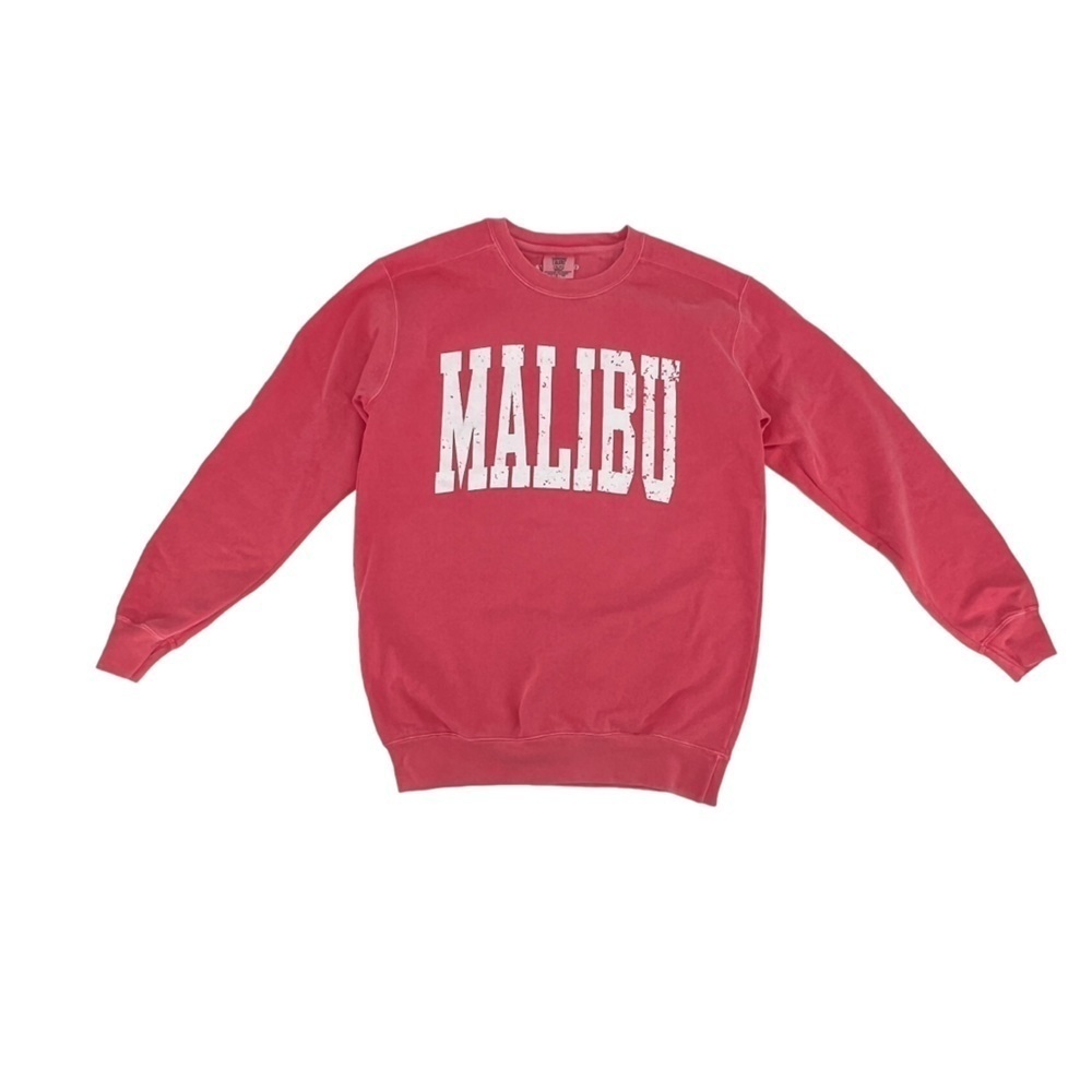 Sunkissed Coconut Pink “MALIBU” Sweatshirt Size Small Women’s